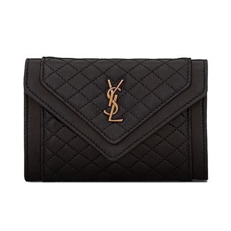 ysl college woc monogram|ysl lambskin wallet.